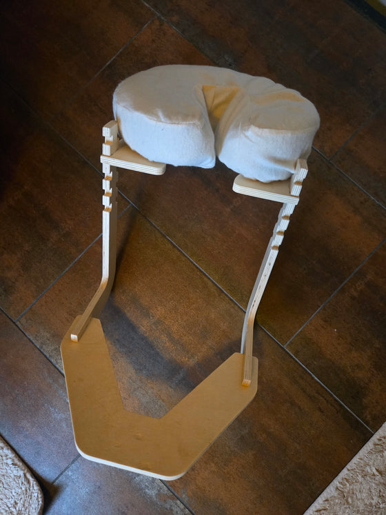 Very handy for giving massages at home without having to turn your head uncomfortably. The height is adjustable and t...