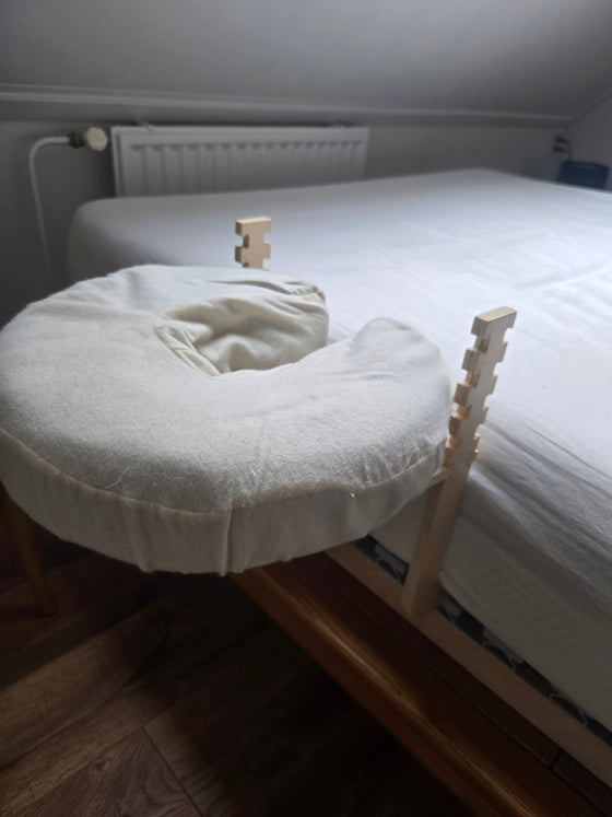 First of all, very handy! I'd been looking for a headrest for our bed for a long time. Despite our thick mattress and...